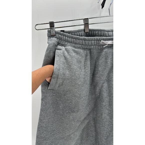 Puma gray fleece elastic waist drawstring shorts size XXL pockets casual sports - Picture 4 of 8